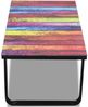 vidaXL Couchtisch mit Glasplatte Regenbogen-Aufdruck 241175 Bild 4