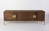 TV-Schrank RALF - Mangoholz Braun 50x40x145cm | Fernsehtisch TV Lowboard für Fernseher Bild 3