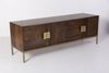 TV-Schrank RALF - Mangoholz Braun 50x40x145cm | Fernsehtisch TV Lowboard für Fernseher Bild 2