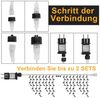 LMaxhome LED-Lichterkette Eisregen Lichterkette für Aussen Flashing Effekt Weihnacht Wasserdicht, 600-flammig, 5M/10M/15M Lichtervorhang Speicherfunktion 8 Modi Timer Warmweiß Deko Bild 3