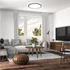 B.K.Licht Deckenleuchte LED Panel flach schwarz 42cm rund mit Backlight - BKL1331, LED fest integriert, 4000K - Neutralweiß, Deckenlampe 230V Wohnzimmer Büro Küche 22W 3000lm Bild 4