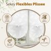 Sekey Klebefix Plissee 2er Set ohne Bohren Weiß mit Muster 50x130 cm Bild 4