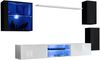 Hängende Wohnwand Switch XXIII in Schwarz und Weiß 250 x 140 cm 5-teilig Bild 2