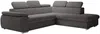 Vente-unique - FABIEN Sofa SamtStoff Grau - B 221 cm x H 76 cm x L 271 cm Bild 3
