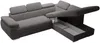 Vente-unique - FABIEN Sofa SamtStoff Grau - B 221 cm x H 76 cm x L 271 cm Bild 5