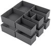 Sekey Aufbewahrungsbox Aufbewahrungsboxen Set us Vliesstoff Faltbare Stoffboxen Organizer (6 St), L (30×30×10×2, 15×30×10×2, 15×15×10×2) – für Schrank/Kleiderschrank Bild 4