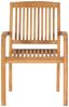 vidaXL Stapelbare Gartenstühle mit Kissen 8 Stk. Massivholz Teak 3073247 Bild 5