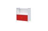 Sideboard mit Schubfach Artline, 80x38x78cm, Anthrazit / Rot Bild 2