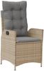 vidaXL 9-tlg. Garten-Essgruppe mit Kissen Beigemischung Poly Rattan 3213129 Bild 3