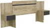 Vente-unique - PARATI Bettkopfteil und Bettbrücke Holz, Platte SchwarzBeige - B 39,5 cm x H 106 cm x L 252 cm232 cm Bild 2