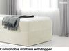 MEBLINI Kinderbett mit Bettkasten MINO 3 80x200 Rechts – H3/Creme Samt Gepolstert Einzelbett mit Matratze - Polsterbett mit Stauraum - Bett mit Kopfteil – Stauraumbett Bild 4