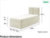 MEBLINI Kinderbett mit Bettkasten MINO 3 80x200 Rechts – H3/Creme Samt Gepolstert Einzelbett mit Matratze - Polsterbett mit Stauraum - Bett mit Kopfteil – Stauraumbett Bild 5