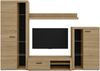 AX LIVING Spacoro Wohnwand Geölte Eiche Wohnzimmerschrank 270 cm Bild 2