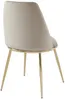 Vente-unique - NEBINA Stuhl SamtStoff Beige - B 54 cm x H 83 cm x L 48 cm Bild 5