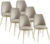 Vente-unique - NEBINA Stuhl SamtStoff Beige - B 54 cm x H 83 cm x L 48 cm Bild 2