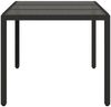 vidaXL Gartentisch mit Glasplatte Schwarz 150x90x75 cm Poly Rattan 365589 Bild 5