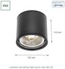 Deckenspots schwarz D-120mm AR111 GU10 IP65 rund Bild 3