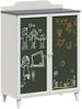 vidaXL Schrank mit zwei Türen und Tafel-Front ROROS Grau und Weiß 42003031 Bild 3