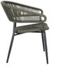 Gartenstuhl Adiagal aus Aluminium und Twist Rattan, modern skandinavisch, anthrazit grün, stapelbar Bild 3