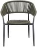 Gartenstuhl Adiagal aus Aluminium und Twist Rattan, modern skandinavisch, anthrazit grün, stapelbar Bild 2