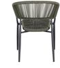 Gartenstuhl Adiagal aus Aluminium und Twist Rattan, modern skandinavisch, anthrazit grün, stapelbar Bild 5