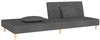 vidaXL Schlafsofa 2-Sitzer mit 2 Kissen Dunkelgrau Stoff 375888 Bild 5