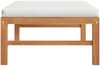 vidaXL Fußhocker mit Creme Kissen Massivholz Teak 316106 Bild 3