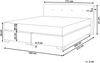 Beliani 'Consul' Boxspringbett mit Matratze, Samtstoff beige, 160x200 cm Bild 2