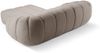 Micadoni Ecksofa Diana 3-Sitzer Rechts Strukturierter Samtstoff Dunkelbeige Bild 3