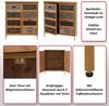 Apothekerkommode HWC-O79, Schrank Highboard Staufächer, Vintage Shabby-Look 94x80x35cm, weiß/blau Bild 2