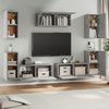 7-tlg. TV-Schrank-Set Betongrau Holzwerkstoff [3114305] Bild 3