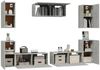 7-tlg. TV-Schrank-Set Betongrau Holzwerkstoff [3114305] Bild 4
