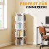 SpaceAid Bücherregal 360-Grad drehbares Bücherregal, 1-tlg, Standregal mit 4 Ebenen, weiß Bild 4