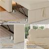 FUROKOY Schlafsofa Daybett 2-in-1 Sofabett Einzelbett, Set 1 Teile, mit1 Kissen,1 Seitentasche,1 Getränkehalter,Ausziehbett,Chenille,Beige Bild 4