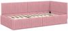vidaXL Eckbettgestell mit Kopfteil Rosa 100 cm x 200 cm Samt 42016279 Bild 4