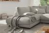 KAWOLA Sofa MADELINE Ecksofa Cord steingrau Recamiere links 86 x 224 x 325 cm Bild 4