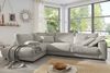 KAWOLA Sofa MADELINE Ecksofa Cord steingrau Recamiere links 86 x 224 x 325 cm Bild 2