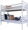 Kids Collective Etagenbett Hochbett 90x200 Etagenbett mit Rausfallschutz und Lattenrost, umbaubar in zwei Kinderbetten, aus Vollholz, in weiss, Funktionsbett Bild 2