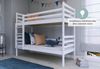 Kids Collective Etagenbett Hochbett 90x200 Etagenbett mit Rausfallschutz und Lattenrost, umbaubar in zwei Kinderbetten, aus Vollholz, in weiss, Funktionsbett Bild 3