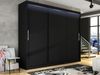 Kleiderschrank Aston II (Farbe: Schwarz, mit RGB LED Beleuchtung) Bild 2