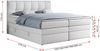 Boxspringbett mit Doppelmatratze - ALVIN-KING Weiß 120x200 cm Kunstleder Hart (H4) Bild 5
