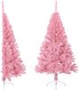vidaXL Künstlicher Halb-Weihnachtsbaum mit Ständer Rosa 120 cm PVC 344670 Bild 2