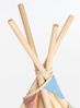 Pinolino 'Yuma' Tipi mit Fenster, Bodenmatte & Aufbewahrungsbeutel, Holz / Baumwolle / Polyester, Beige / Blau, 120 x 120 x 155 cm Bild 4