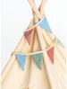 Pinolino 'Yuma' Tipi mit Fenster, Bodenmatte & Aufbewahrungsbeutel, Holz / Baumwolle / Polyester, Beige / Blau, 120 x 120 x 155 cm Bild 3