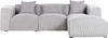Ecksofa DOLVA Cord Hellgrau Linksseitig Bild 4