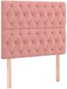 vidaXL Boxspringbett mit Matratze Rosa 90x190 cm Samt 3138000 Bild 5