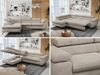 Mks Möbel 'Peter L-form' Ecksofa mit Bettfunktion, Bettkasten & einstellbaren Kopfstützen, Beige, Stoff, links Bild 2