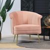 Bronx71 Samt Sessel Amy modern rosa Bild 5