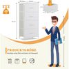 IDEASY Schubkastenkommode Frisiertisch, Schlafzimmerschrank-Organizer mit 4 Stoffschubladen (95×45×30cm rutschfester und wasserdichter Kleiderschrank mit Griffen), Flurschubladenschrank zur Kleideraufbewahrung,Kleiderschrank-Organizer Bild 3