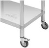 Royal Catering Arbeitstisch 60 x 80 cm Rollbarer Edelstahltisch Aufkantung Gastrotisch 135 kg, verschiedene Größen Bild 3